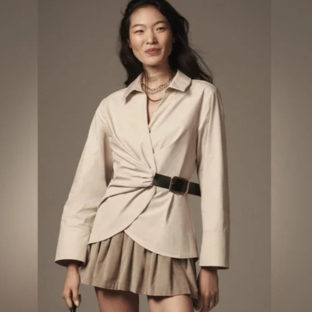 Brand New By Anthropologie Buckle Blouse